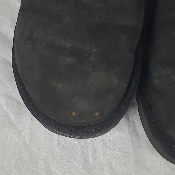 UGG AUSTRALIA Black With Black Wool Tall Boots Size 7 - Picture 7 of 8
